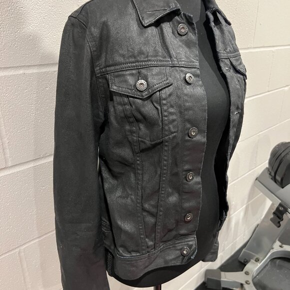 AG Jeans Small Soft Jean Jacket – Charcoal Grey Classic - Picture 6 of 9